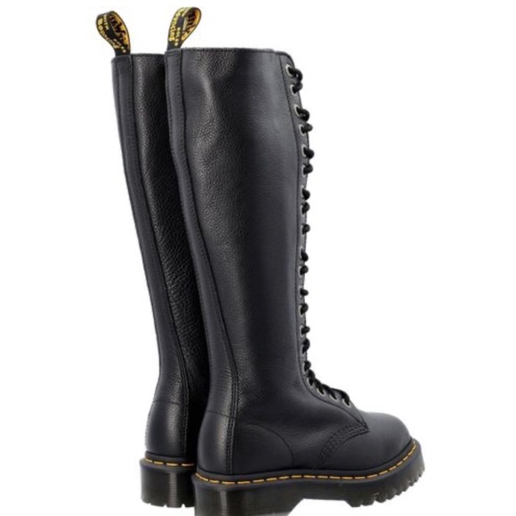 DR. MARTENS 1B60 BEX KNEE-HIGH BOOTS 20 eyes SIZE 8 - Picture 2 of 9